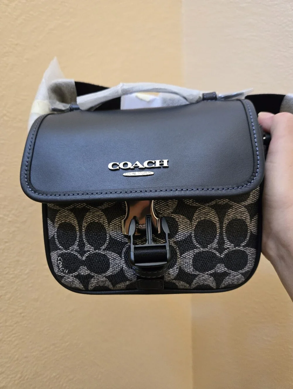 Coach Racer Crossbody Bag In Signature Canvas With Charms